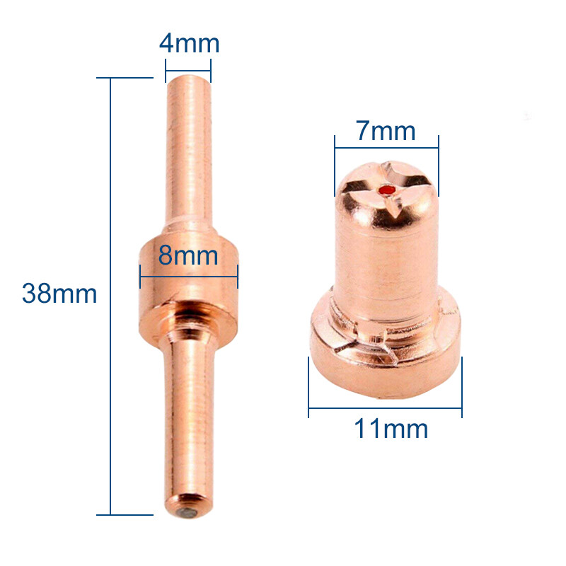 40pcs PT31 LG40 Air Plasma Cutting Tips Extended Consumables Fit CUT-40 CUT-50