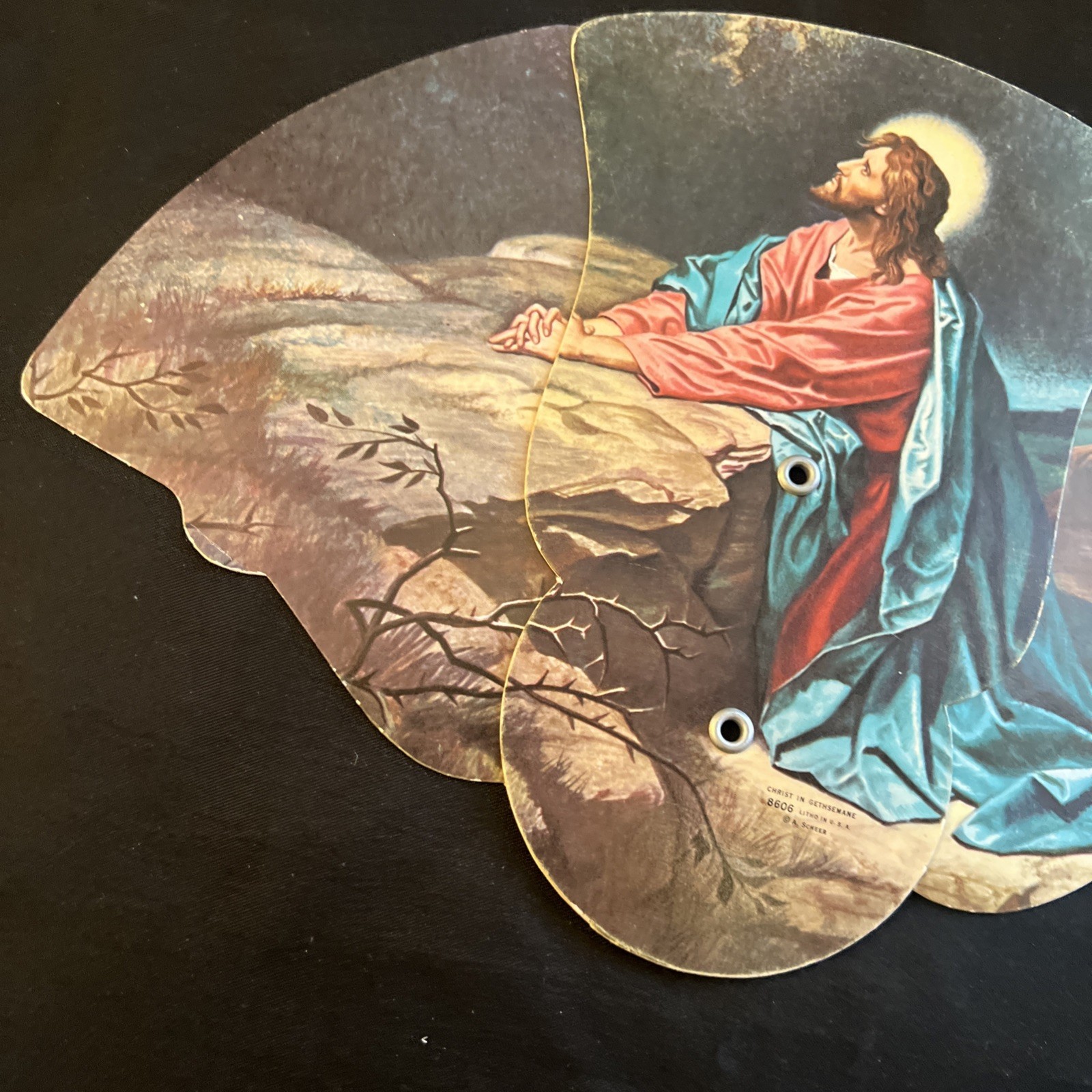 Funeral Home Fan Sauter Funeral Home "The Good Shepherd" Vintage Trifold