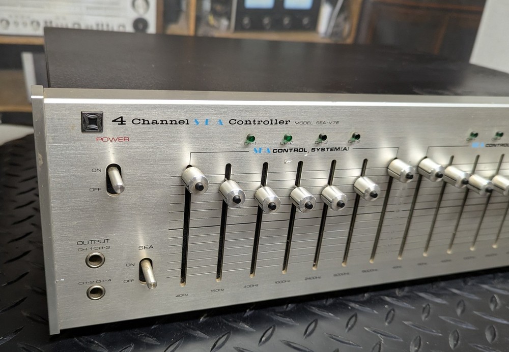 JVC 4 channel SEA controller equalizer model SEA-V7E. Classic silver face model