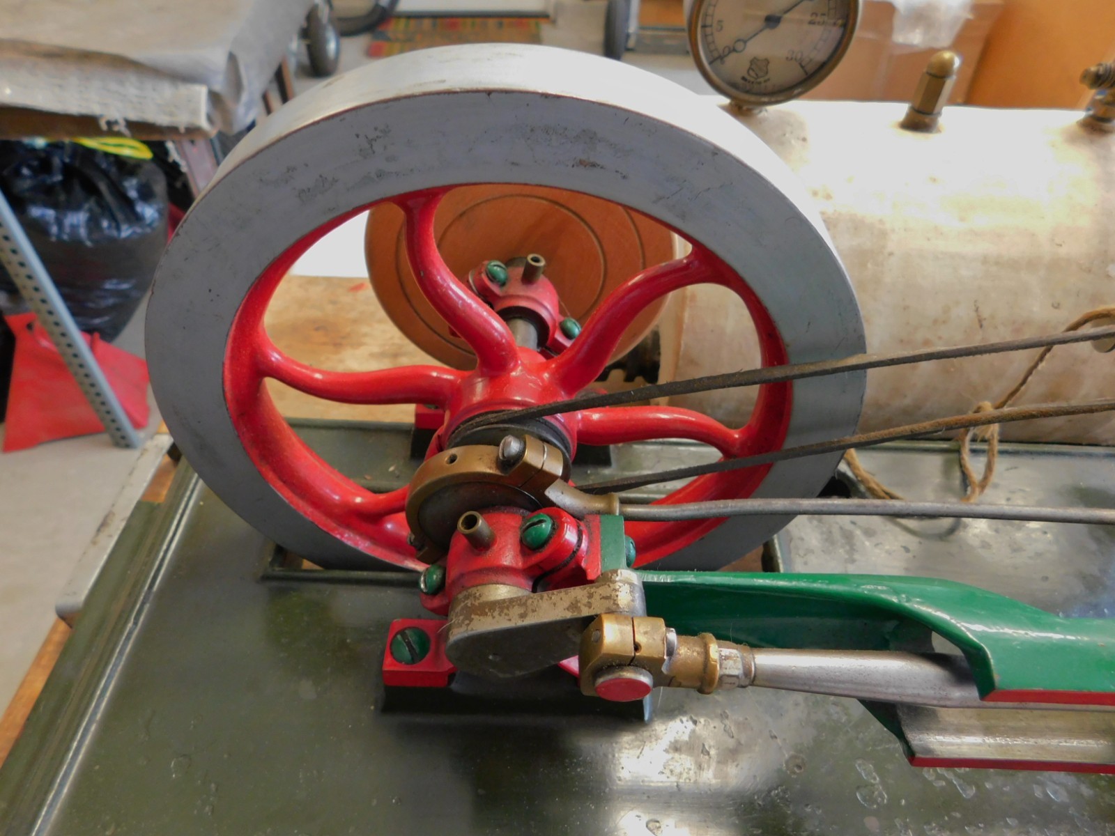 Cretors Steam Engine for Popcorn Machine c. 1900 Antique w/ Electric Water Tank