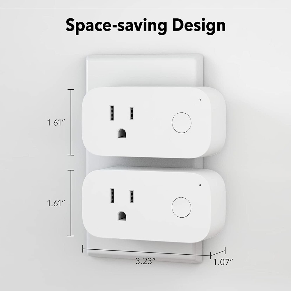 BN-LINK 2 Pack Smart Wi-Fi Plug Outlet with Remote Control, Timer Function 15A