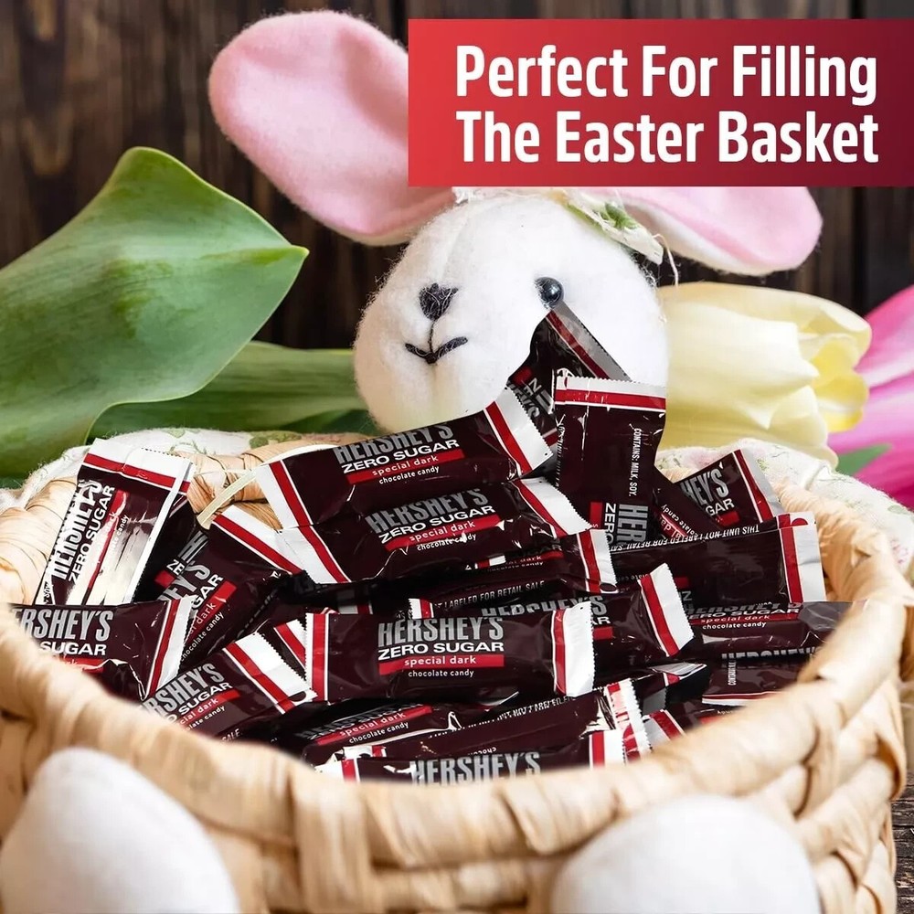 Hershey's Zero Sugar Special Dark Chocolate, Bulk & Delicious Candy (2 Pounds)