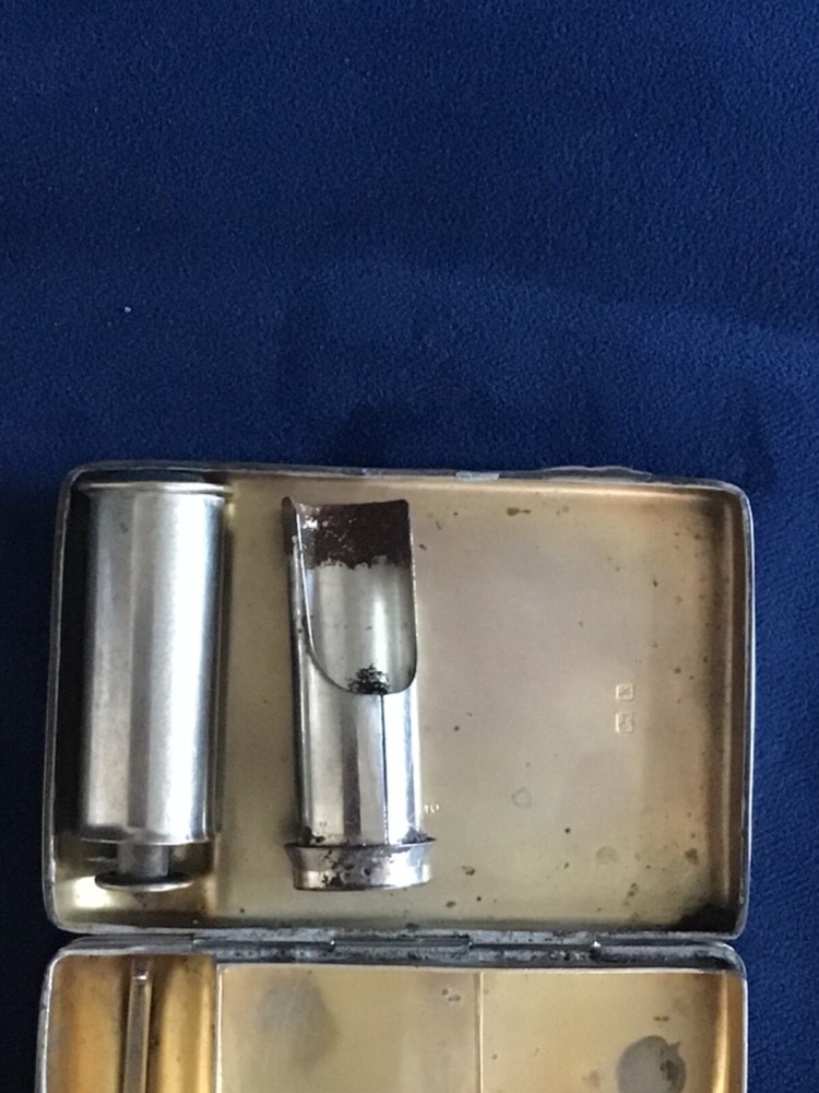 silver tobacoo/ snuff box 1909 89 gms