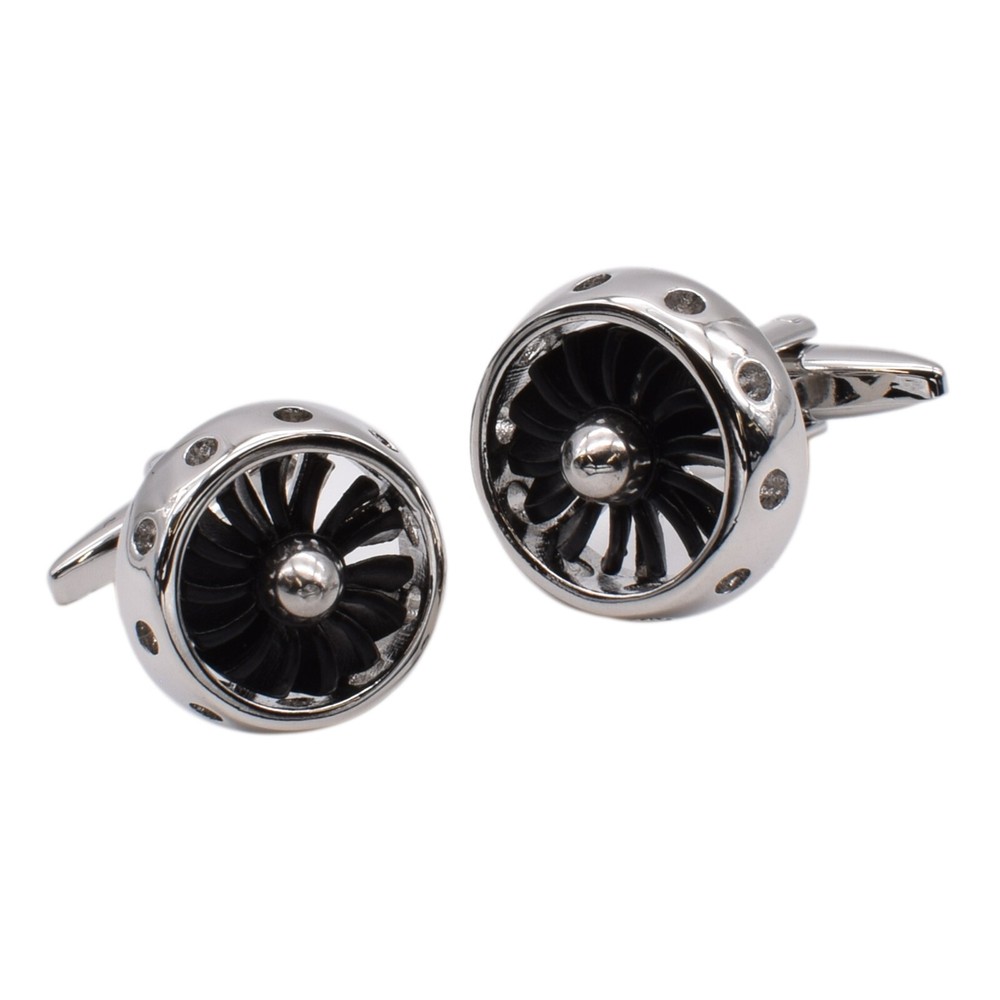Jet Engine Cufflinks Presented in a Gift Box