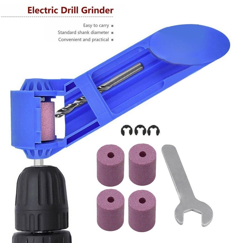 Portable Drill Bit Sharpener Sharpening Tool Corundum Resisting Grinding Wheel