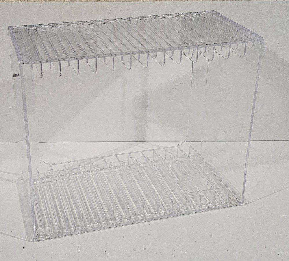 STORi Stackable Clear Plastic DVD Organizer with Rubber Feet