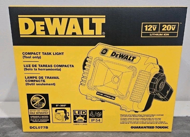 NEW DeWalt 12v - 20v Max Compact LED Task Light DCL077B Tool Only Free Shipping!