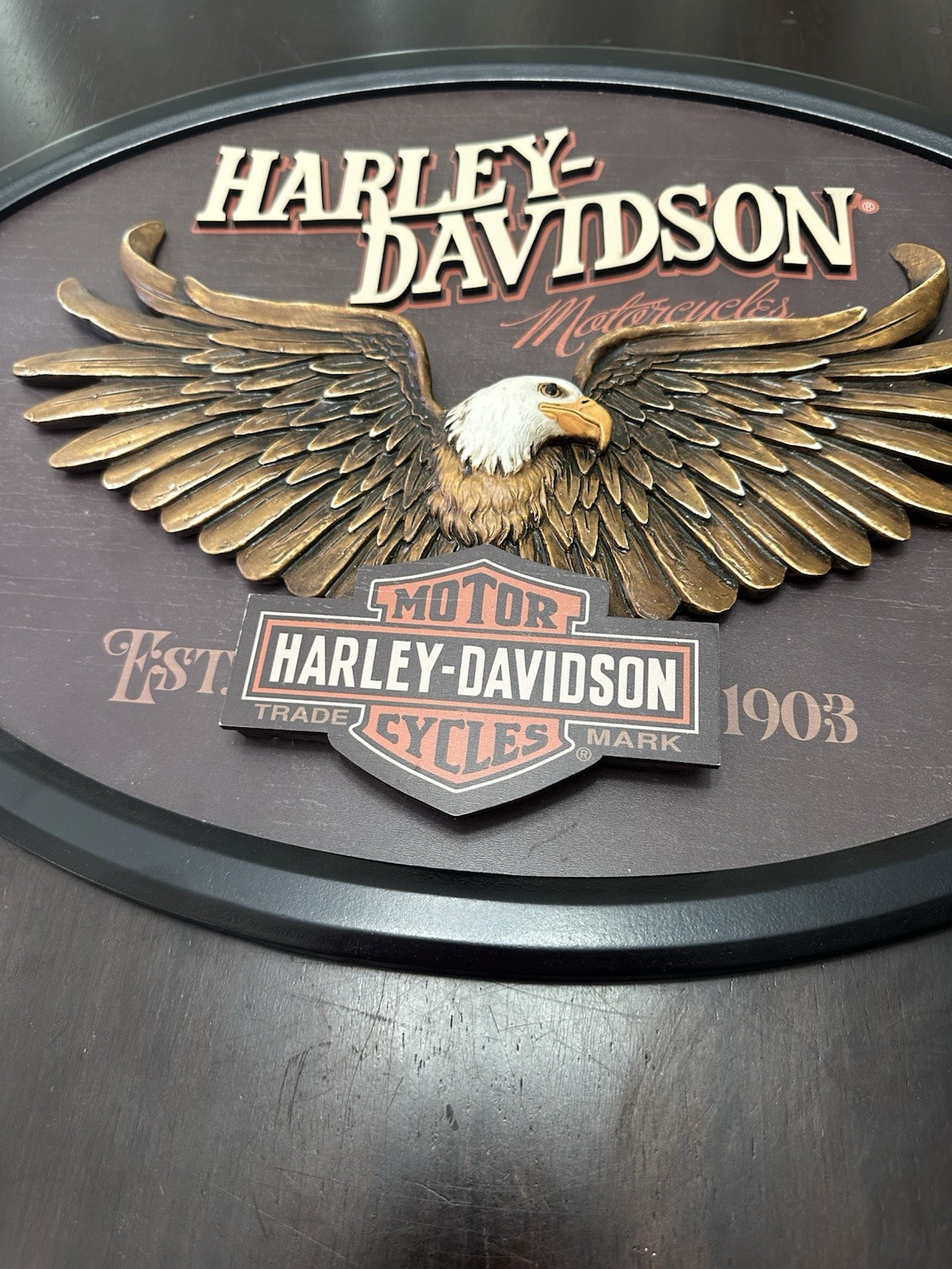 harley davidson 3d wall plaque