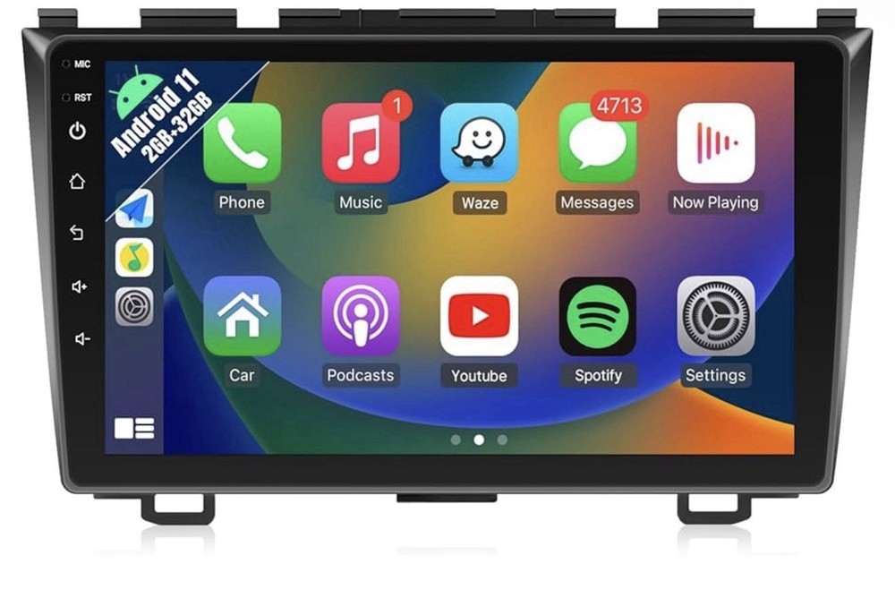 for 2007-2011 Honda CRV 9" Touch Stereo with Wireless Carplay & Android Auto