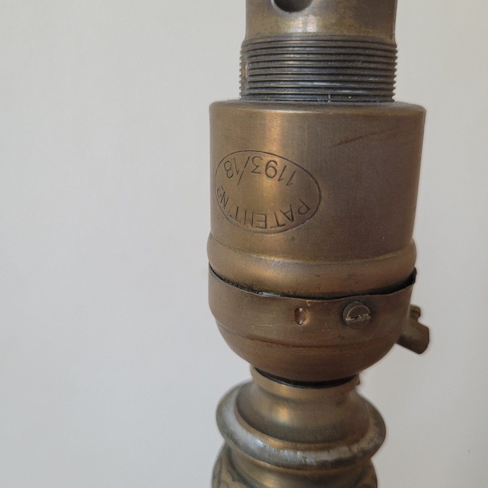 Antique Barley Twist Table Lamp Pull Switch Needs Rewire