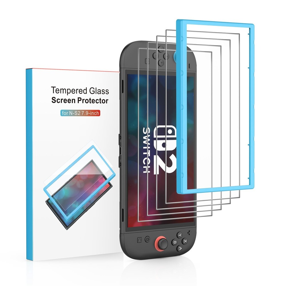 4 Pack Tempered Glass Screen Protector for 4 *Switch 2, Transparent