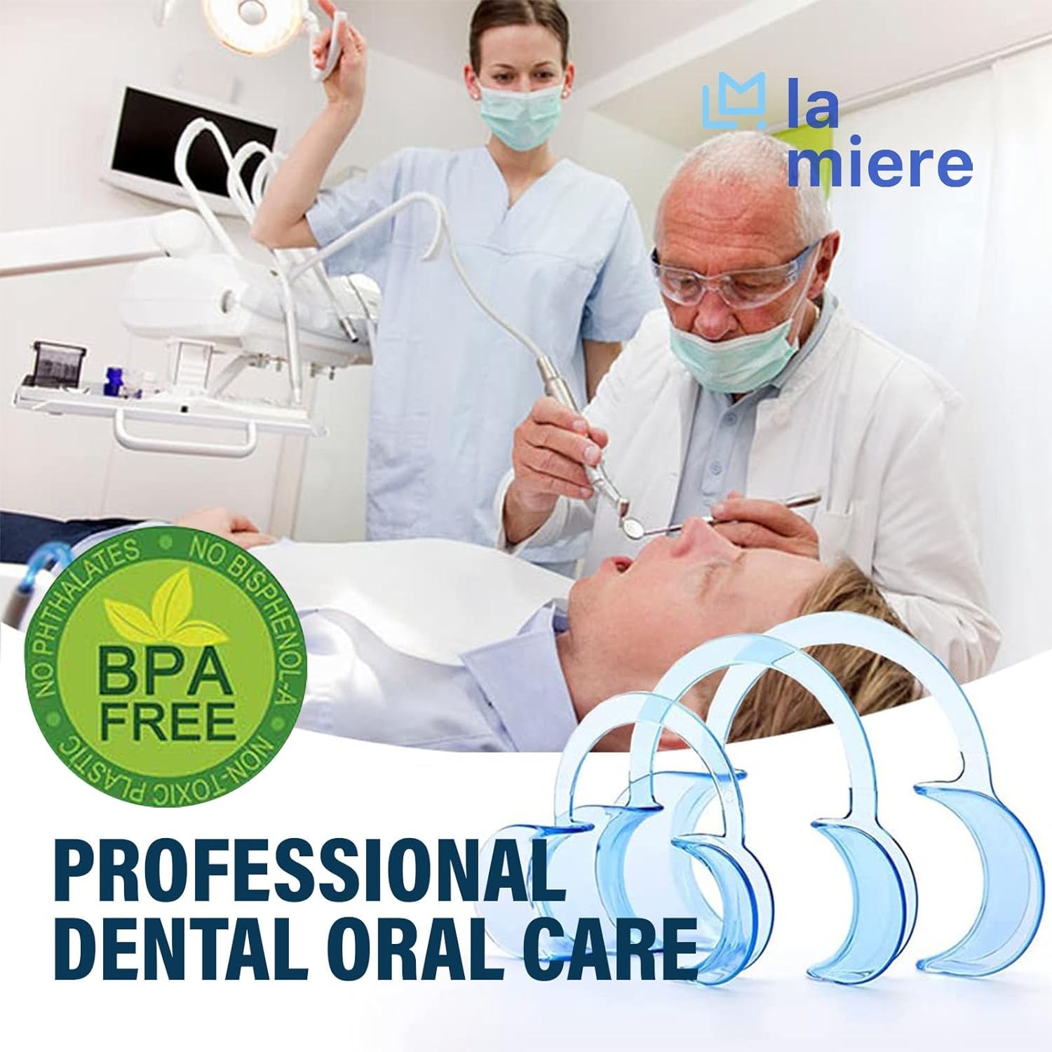 Retractor de Mejillas Dental Abre Bocas Autoclavable en Forma de C para Dental