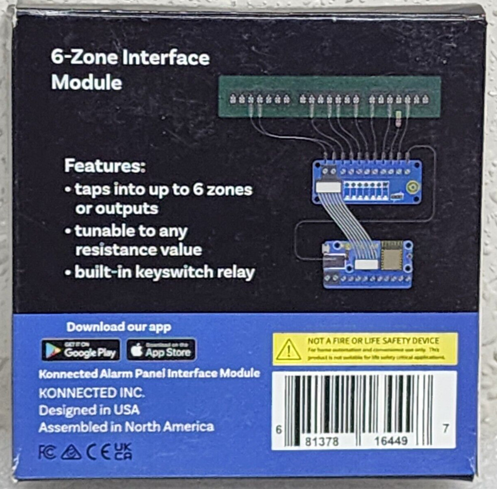 Konnected 6-Zone Interface Module Bridges Wired Smart Alarm Panel