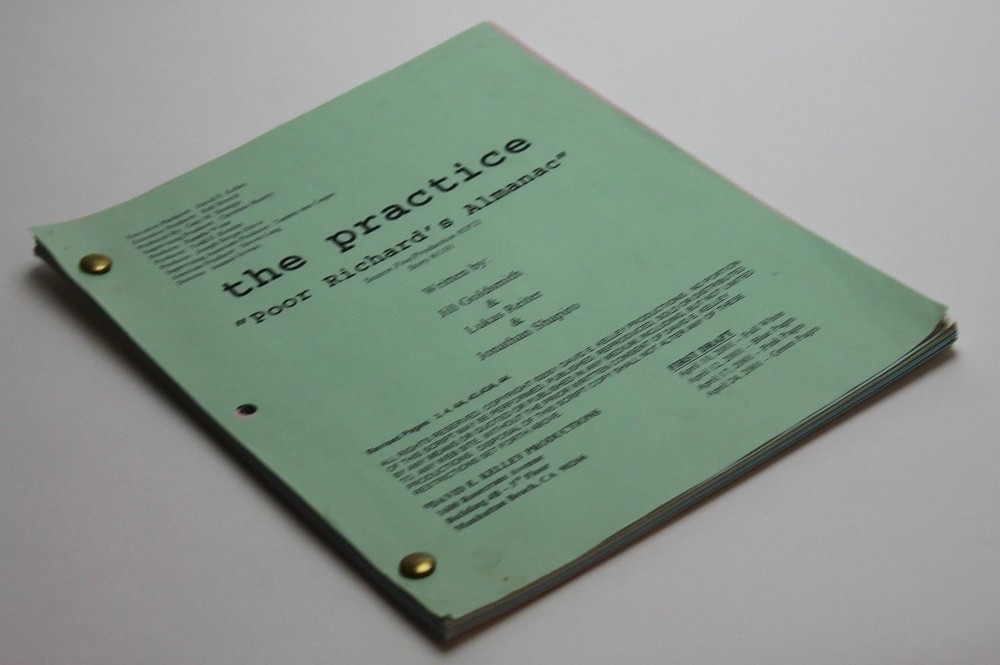 THE PRACTICE / Jill Goldsmith, 2001 TV Show Script, Poor Richard's Almanac