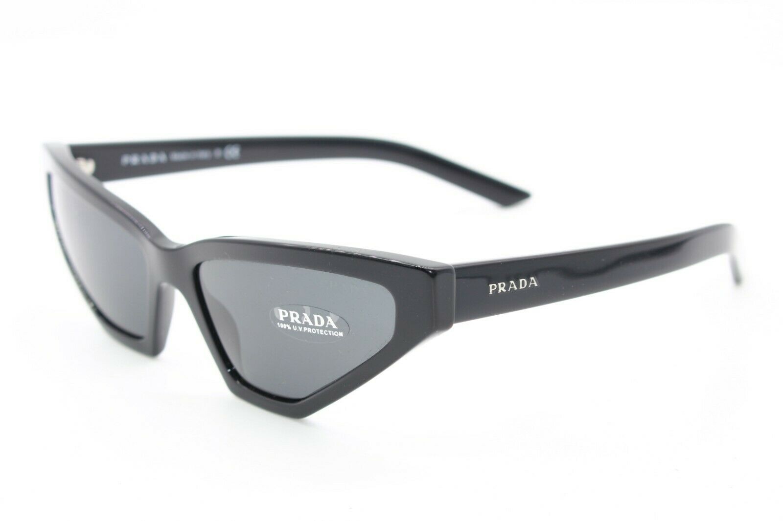 NEW PRADA SPR 12V 1AB-5S0 BLACK AUTHENTIC FRAMES SUNGLASSES 57-16