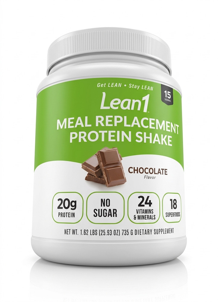 Lean1 Meal Replacement Protein Shake Chocolate 1.62 lbs