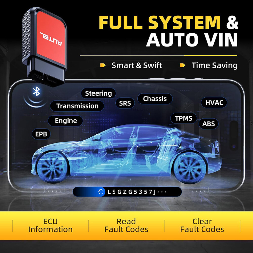 2025 Autel AP2500E Bluetooth All-System Code Reader OBD2 Scanner for Android/iOS