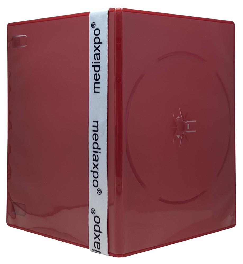 SLIM Solid Red Color Single DVD Cases 7MM Lot