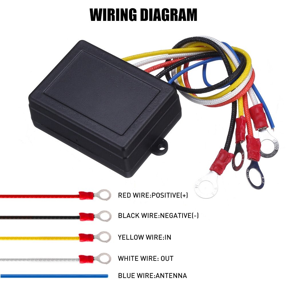 Wireless Winch Remote Control Kit 12V Receiver 150ft Twin Switch Handset Easy