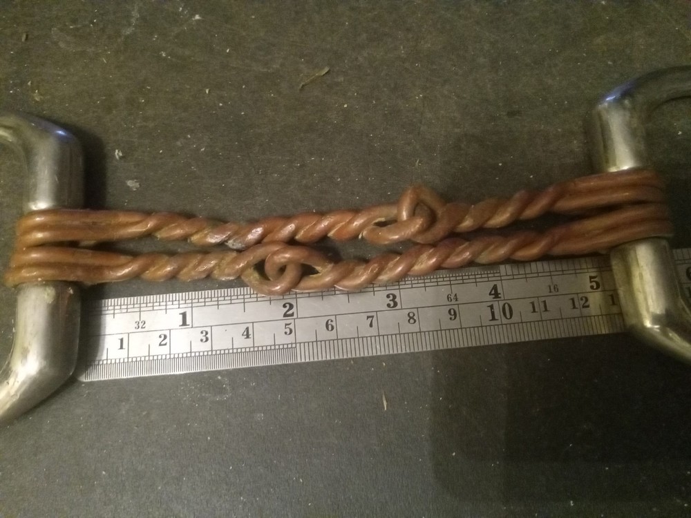 Used eggbutt snaffle bit 5 in mouth Double Twisted copper wire