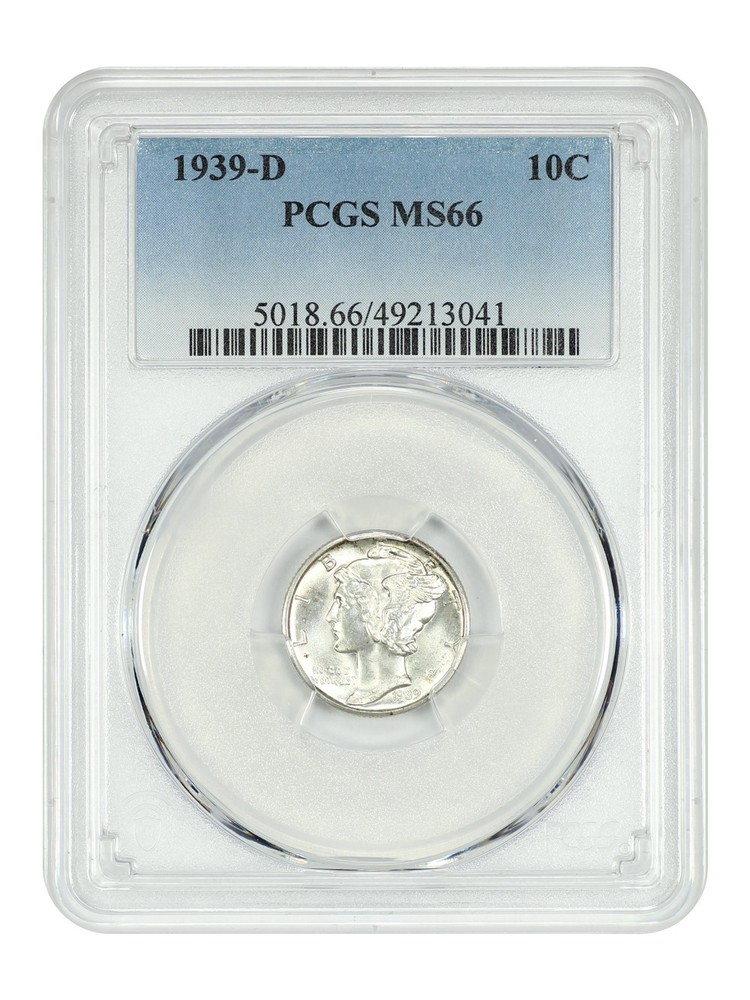 1939-D 10C PCGS MS66 - Mercury Dime