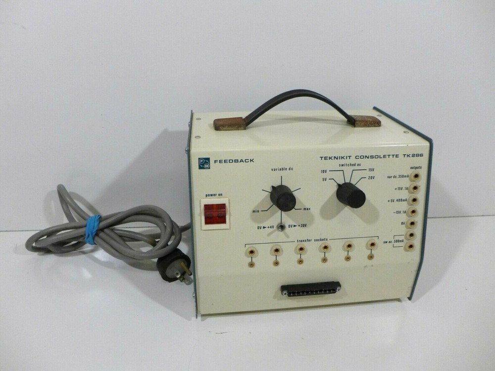 Feedback Teknikit Consolette TK286 Variable DC Transfer Machine Powers On