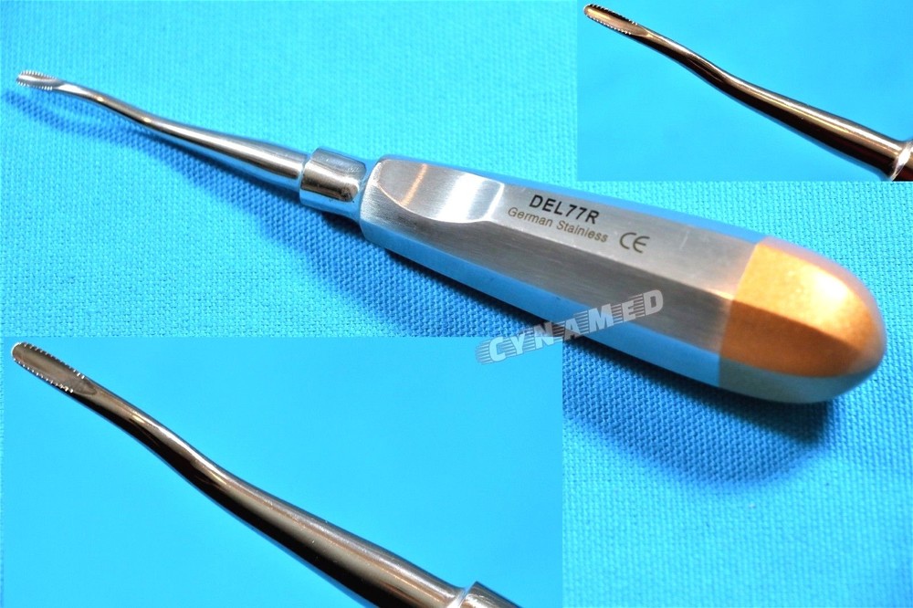 2 Dental Elevator Serrated No 77R E77R Light Handle Dental Instruments-German