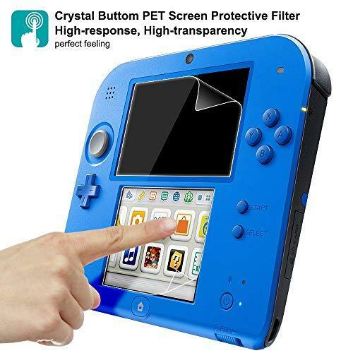Screen Protector and Stylus Compatible 2DS, AFUNTA 3 Pack (6 Pcs) HD Clear PET