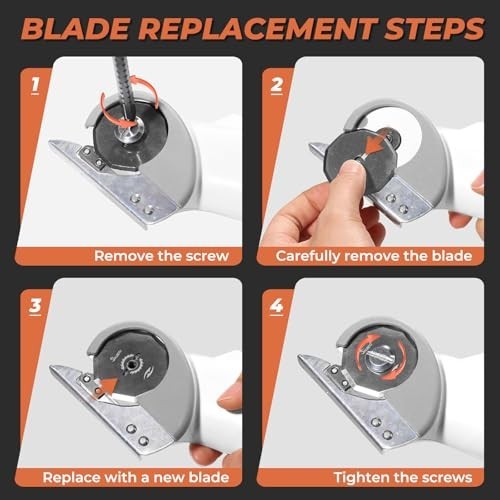 6PCS Replacement Rotary Blades for Electric Scissors & Cutters, Compatible with