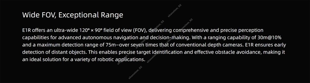 E1R LiDAR,The First Fully Solid-State Digital LiDAR for Robots