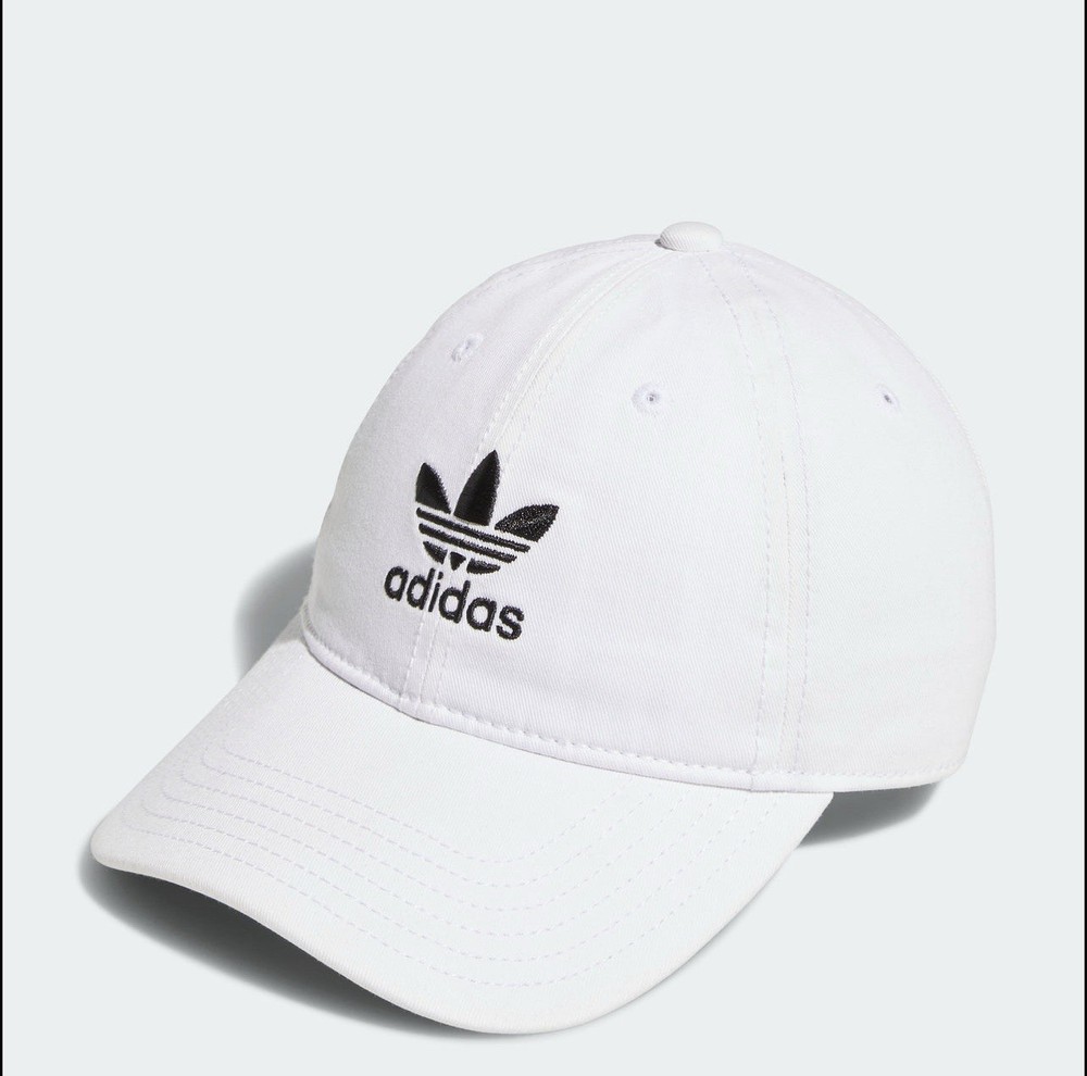 Women adidas relaxed strap back hat White