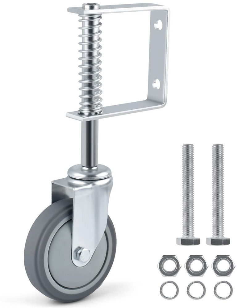 Heavy Duty Gate Wheel Spring-Loaded Gate Casters 3 Inch Sliding Gate Wheels for