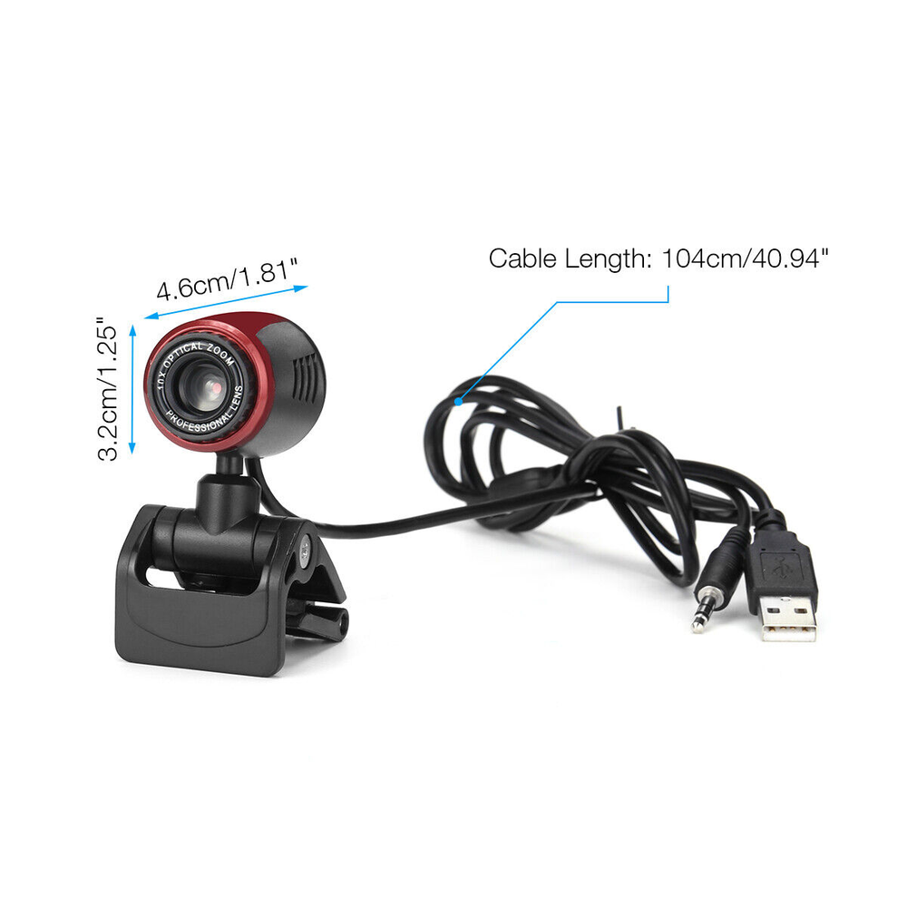 1080P HD Webcam USB Computer Web Camera For PC Laptop Desktop With Microphone US
