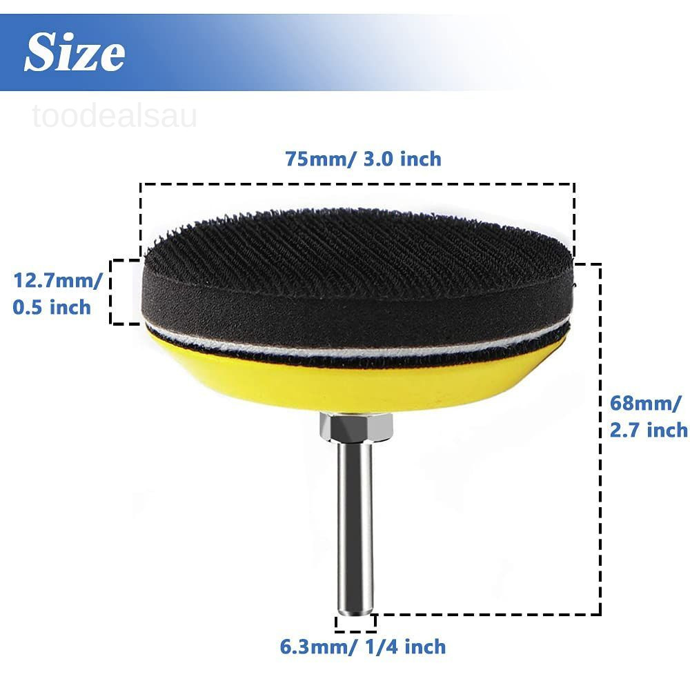 2 Packs 3 Inch Hook and Loop Sanding Backing Pads with Soft Foam Layer Buffering
