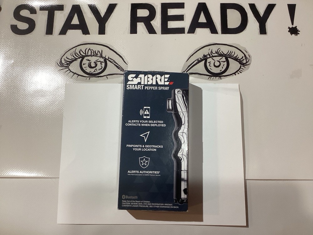 SABRE SMART Pepper Spray with Bluetooth GPS Continuous Tracking Text 10/25