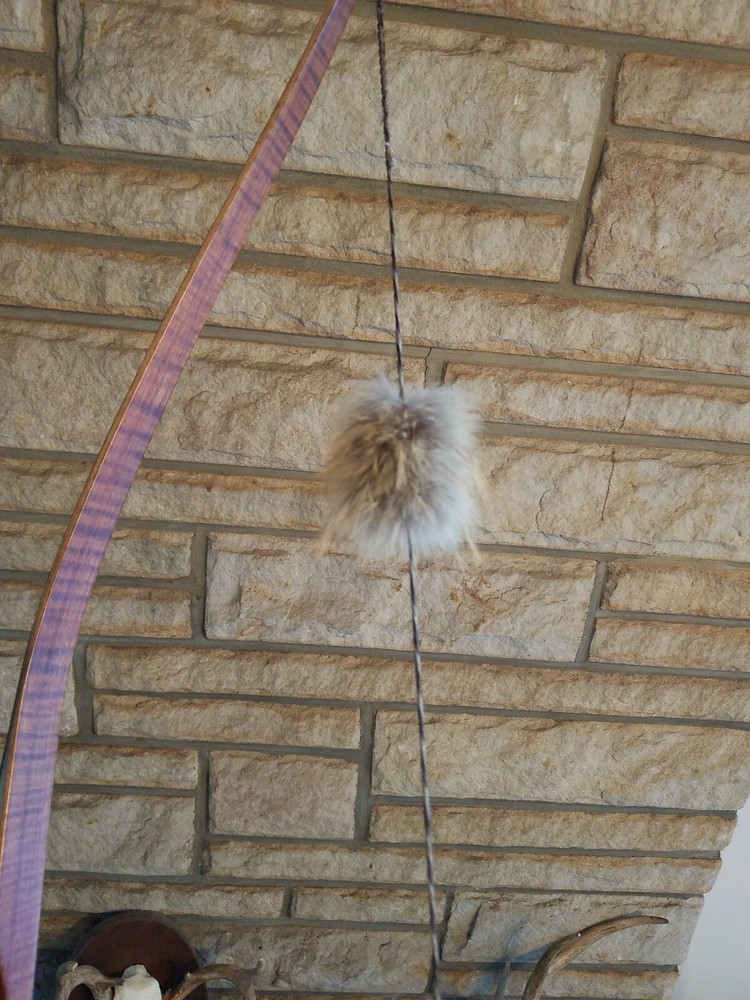 Red fox Fur Bow String Silencers for longbow recurves or stickbows