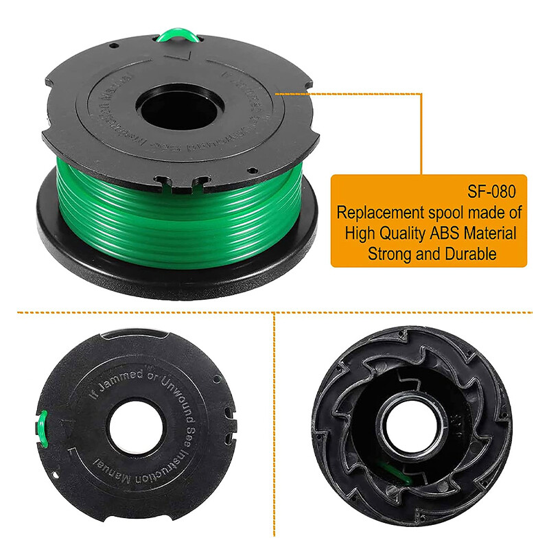 SF-080 Auto Feed String Trimmer Spool Line for Black & Decker GH3000 Model NEW