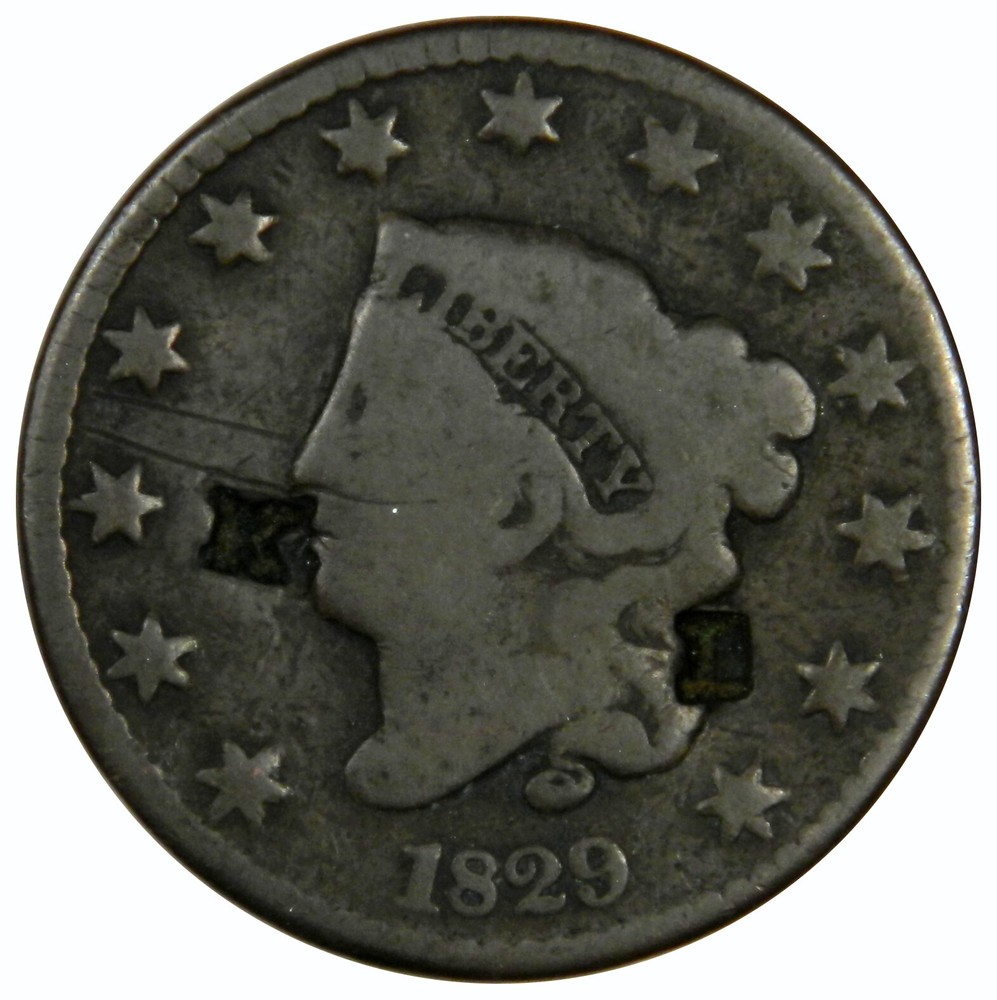 1829 N-6 R-1 LARGE CENT ERROR!