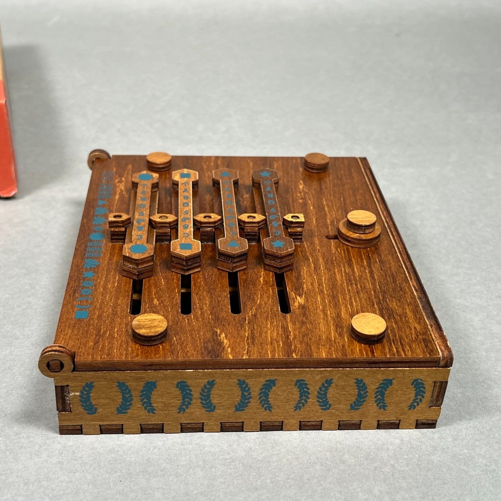 Caesar's Codex Puzzle Box - True Genius Wooden Brainteaser, Multi-Step Codex Box
