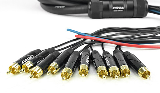 PRV Audio SNAKE 10RCA-50 Car Audio 50 Ft Medusa Cable 10 RCA Channels + 3 power