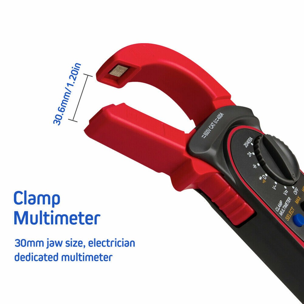 Digital Multimeter Tester AC DC Volt Ohm Amp Clamp Meter Auto Range LCD Handheld