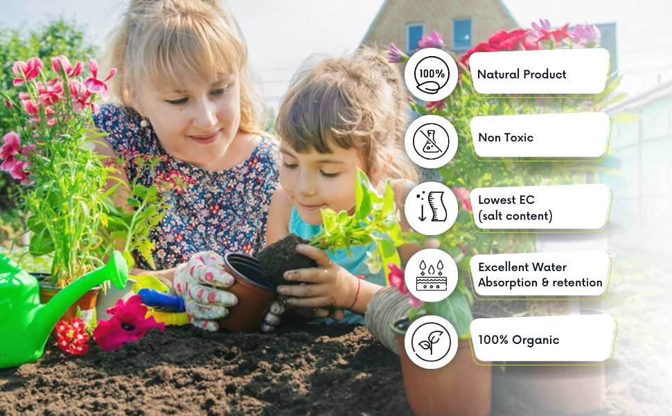 Best Coco Peat-Premium Coir Pith 10 Brick Pack,650g/1.4 Lbs,Lowest EC & Ph Value