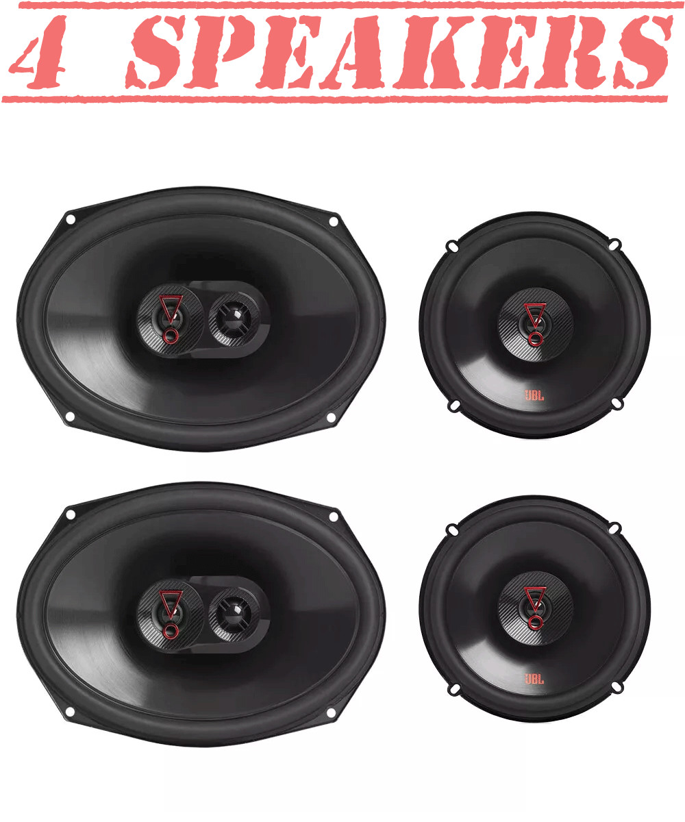 New JBL STAGE3 SERIES 6x9" & 6.5" Coaxial Front & Rear Car & Truck Speakers Set