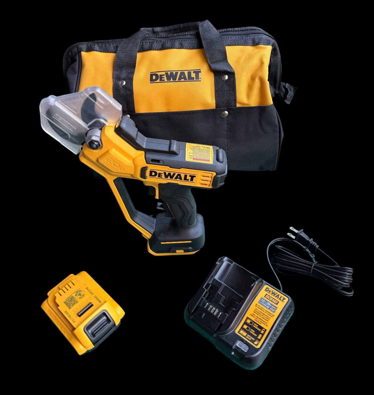 DEWALT-20V Pruner Shear KIT w/Battery, Charger & FREE TOOL BAG #DCPR320D1