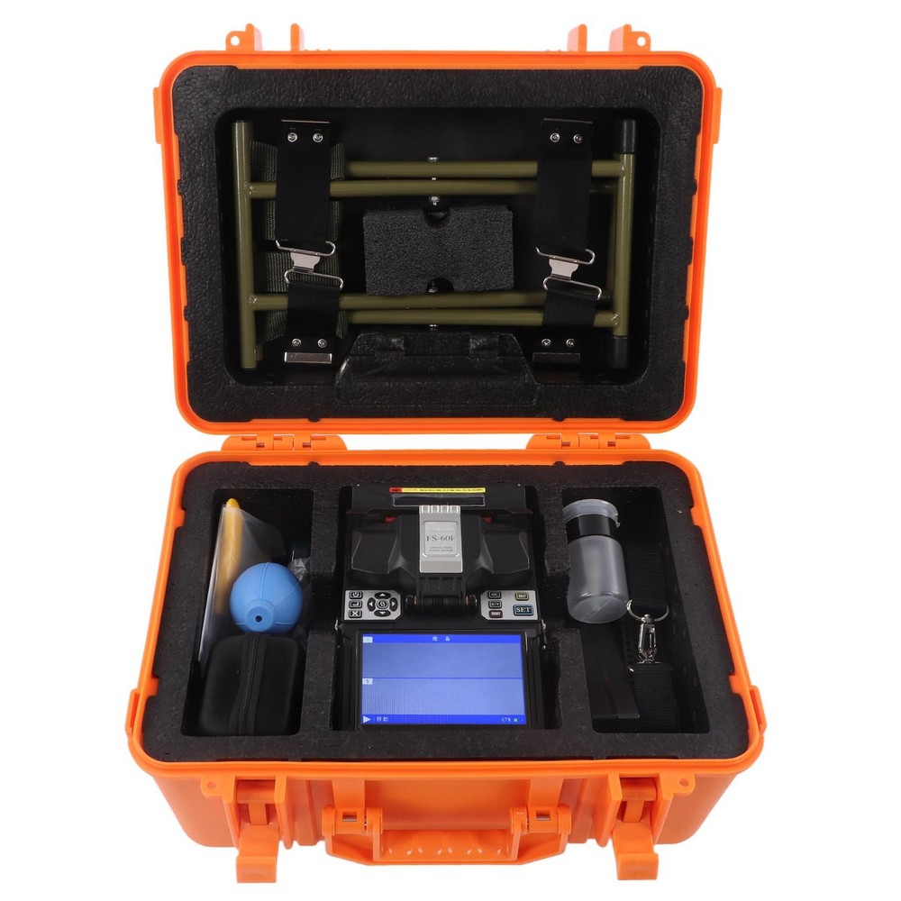 Fusion Splicer Machine Automatic Optical Fiber Cleaver Welding Toolbox Tool Kit