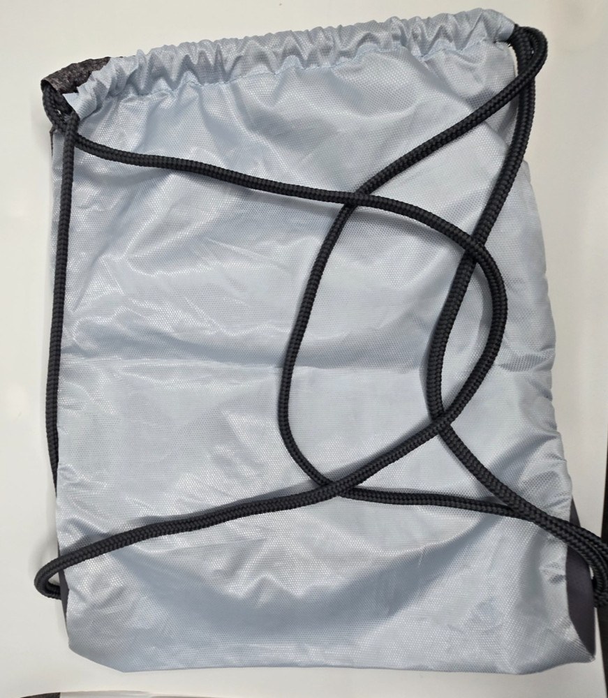 Adidas Gym Bag Backpack Gray & Mint BookBag Work Out Draw String Pockets