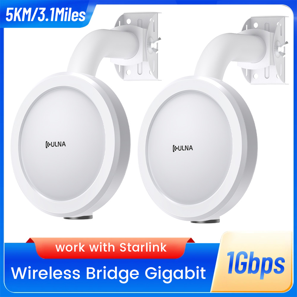 Wireless Bridge with Bracket 5KM Wireless Network Bridge Point to Point 1200Mbps
