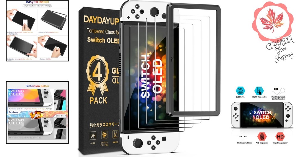 Tempered Glass Screen Protector with Alignment Frame and Scratch Resistance