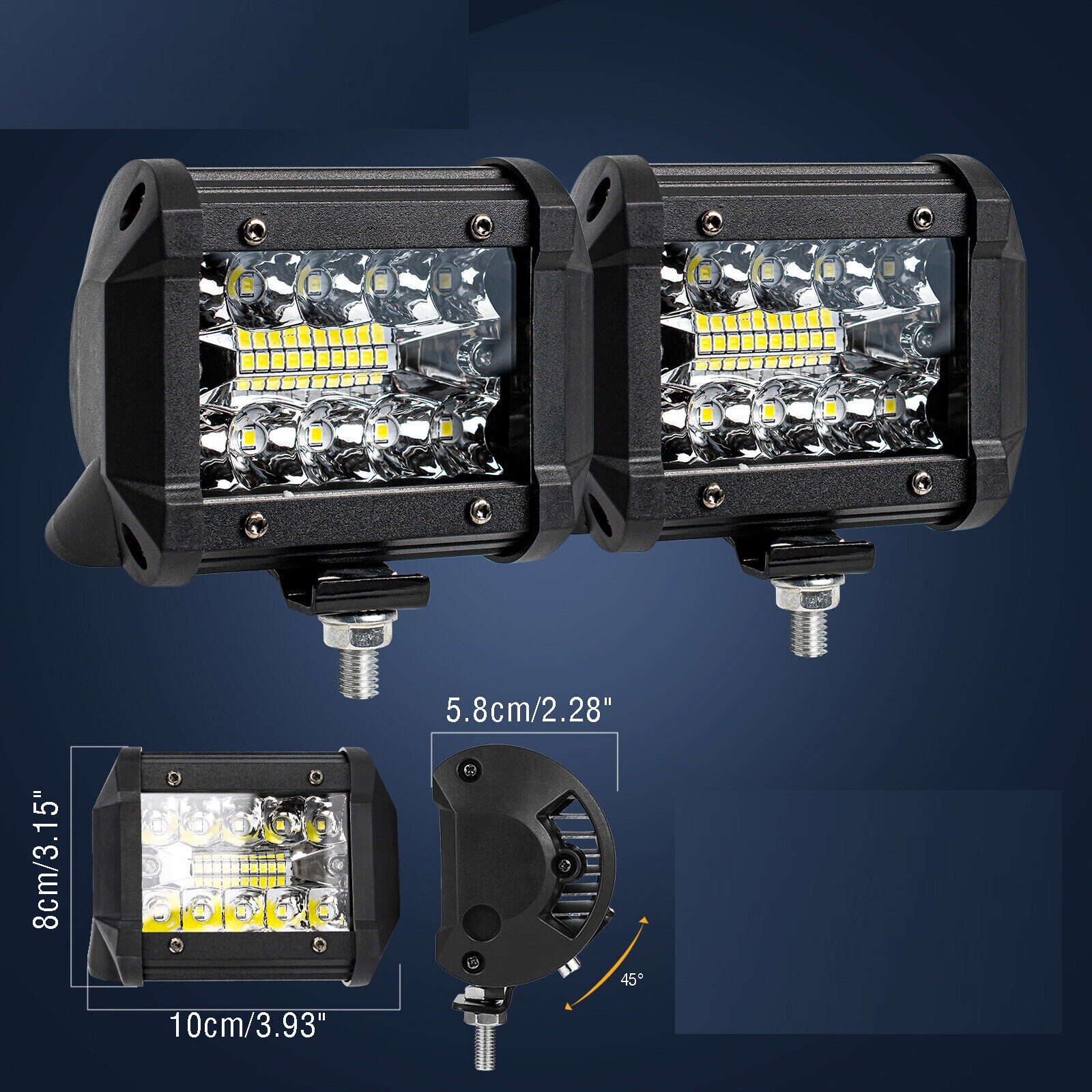 Fit Can-Am Maverick X3 Roof 6D 50" +7" LED Light Bar+4" Dual Color Pods Wire Kit