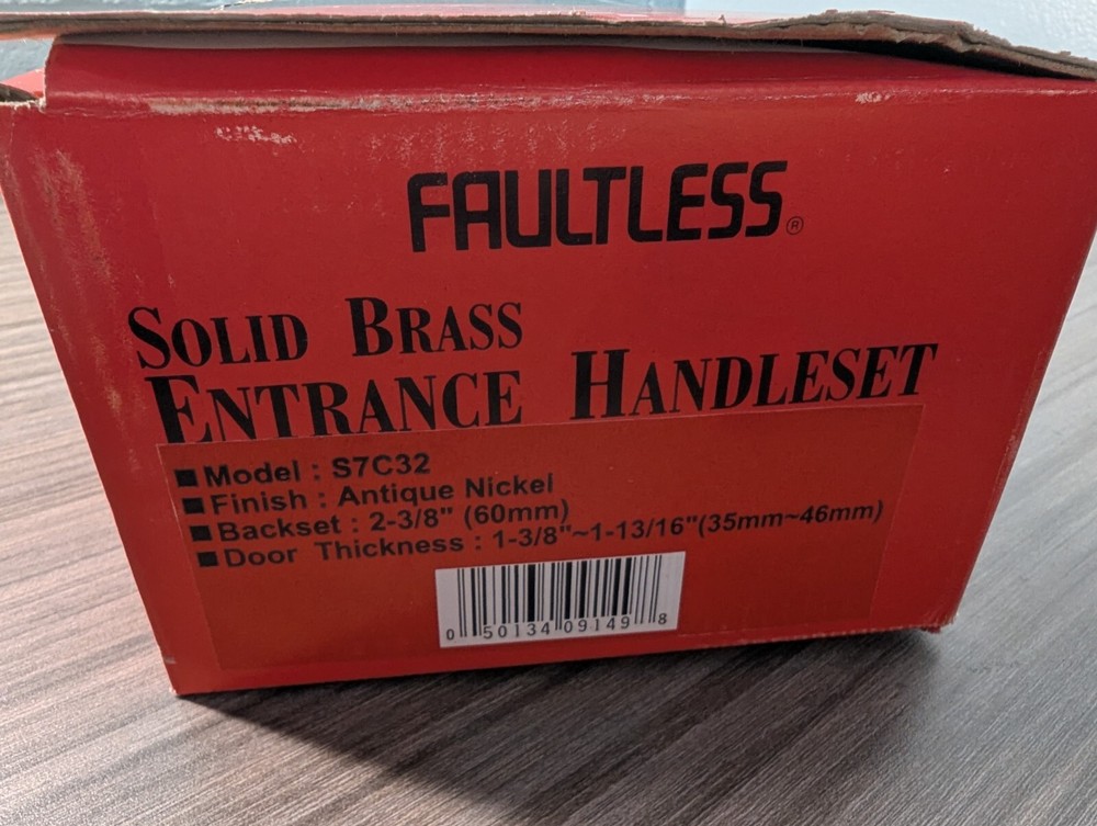 Faultless Solid Brass Entrance Handleset model s7c32